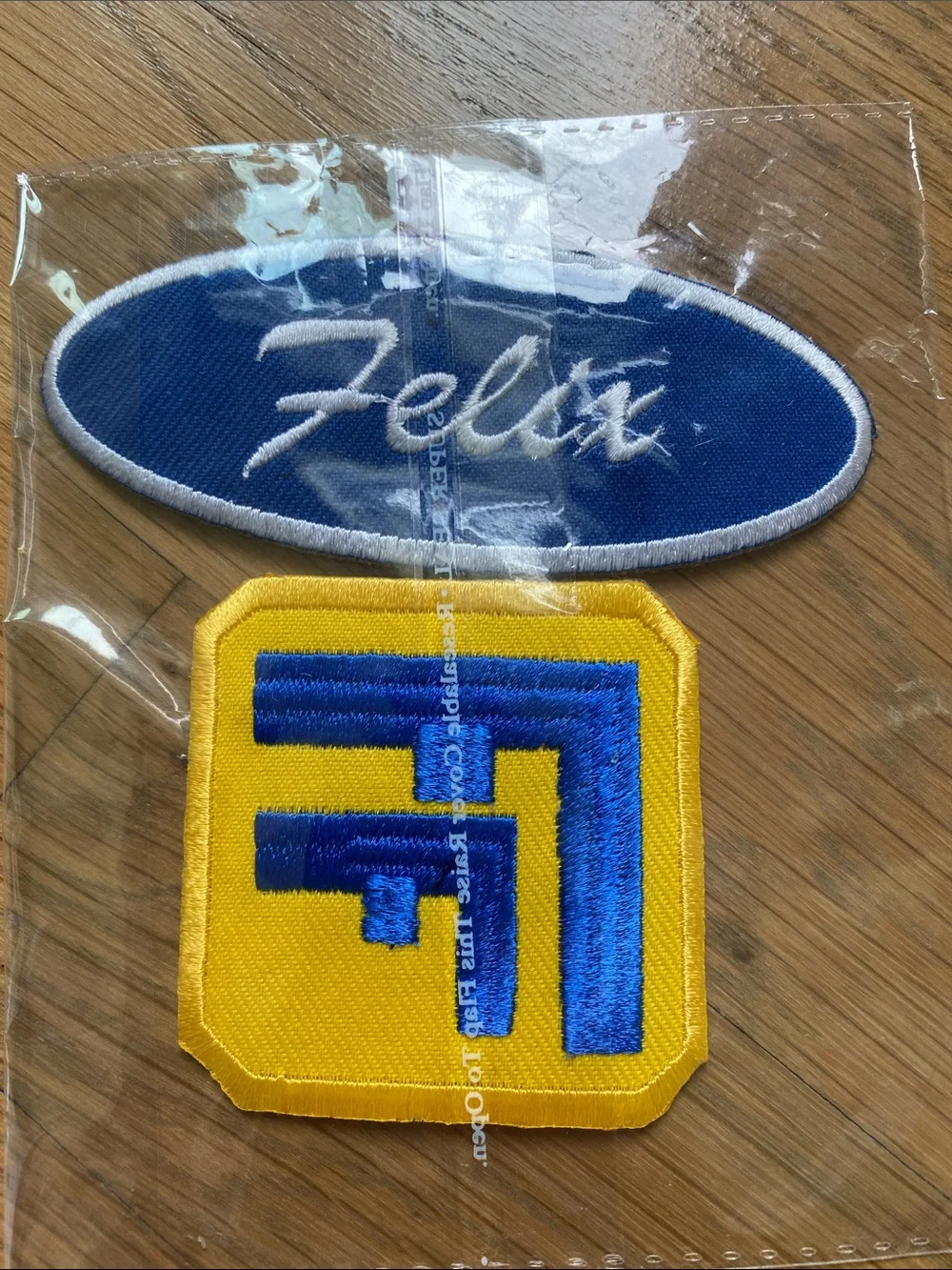 Fix it Felix Oval Name Patch & Yellow-Blue Logo Patch Set